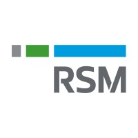 The logo for RSM, LLP the fifth largest accounting firm in the United States.